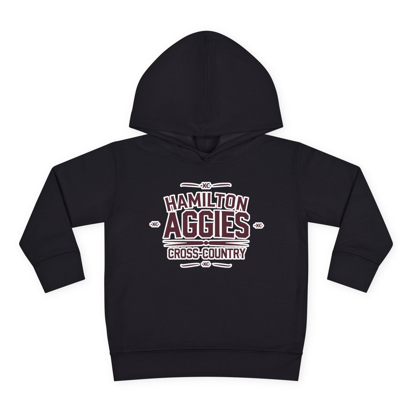 Toddler Hoodie Sweatshirt \ Hamilton Aggies Cross-Country \ HCC1
