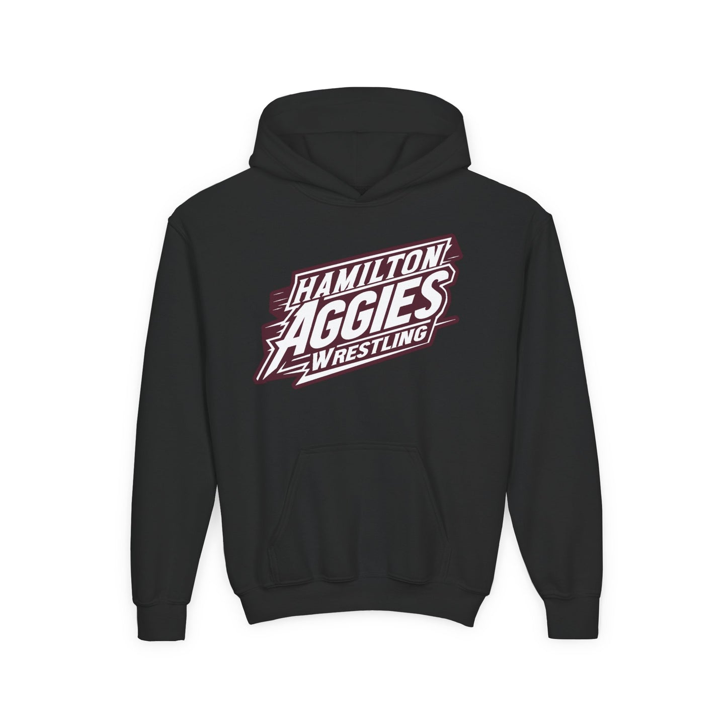 Youth Hoodie Sweatshirt \ Hamilton Aggies Wrestling \ HAW1