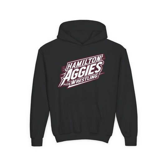 Youth Hoodie Sweatshirt \ Hamilton Aggies Wrestling \ HAW1
