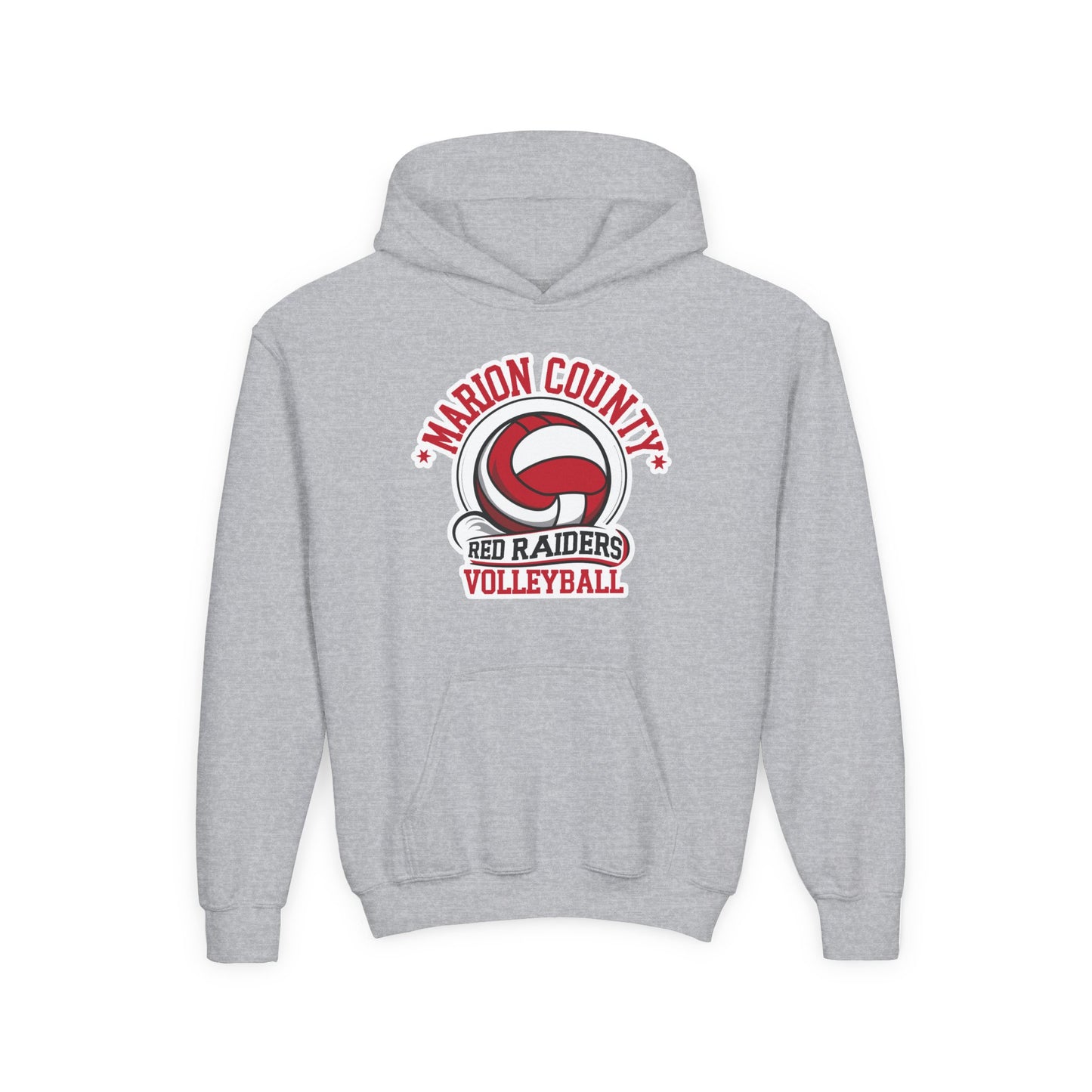 Youth Hoodie Sweatshirt \ Marion County Red Raiders Volleyball \ MCV1