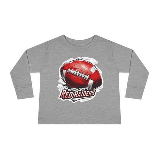Toddler Long Sleeve Tee \ Marion County Red Raiders Football \ MCF1