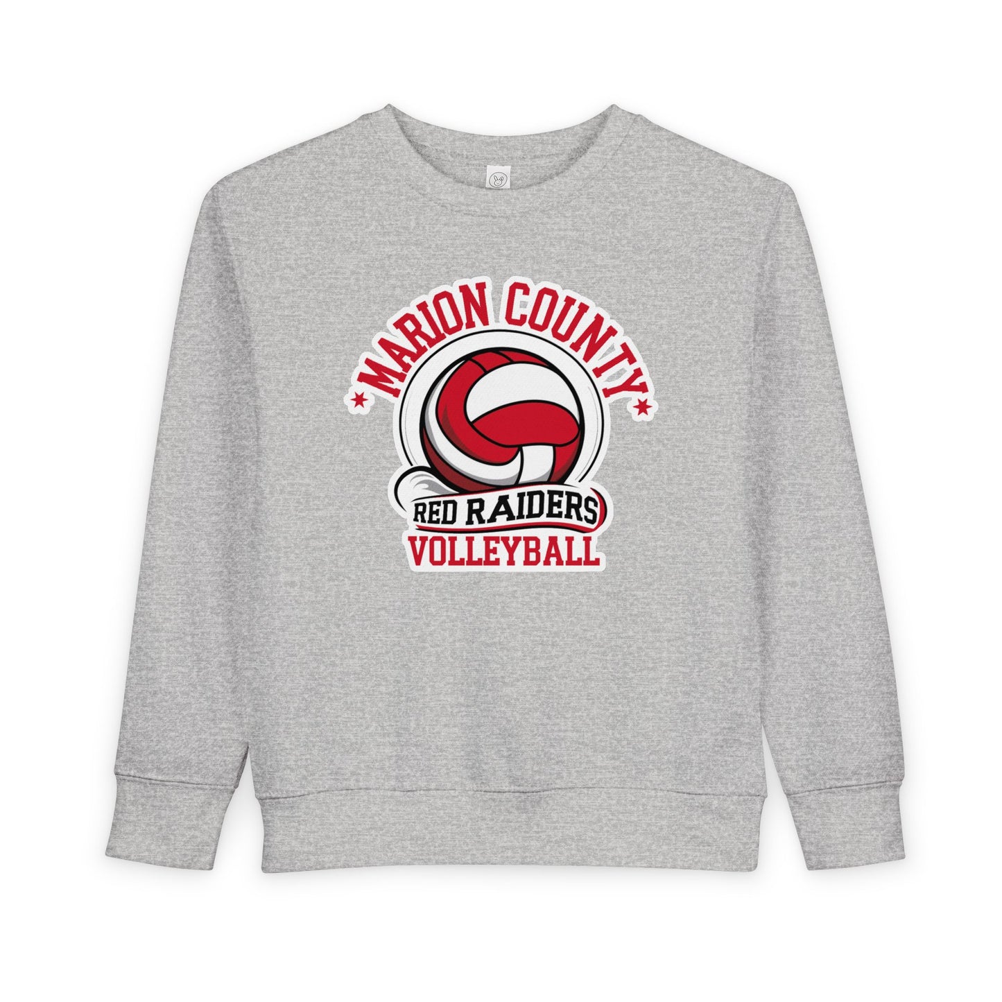 Toddler Crewneck Sweatshirt \ Marion County Red Raiders Volleyball \ MCV1