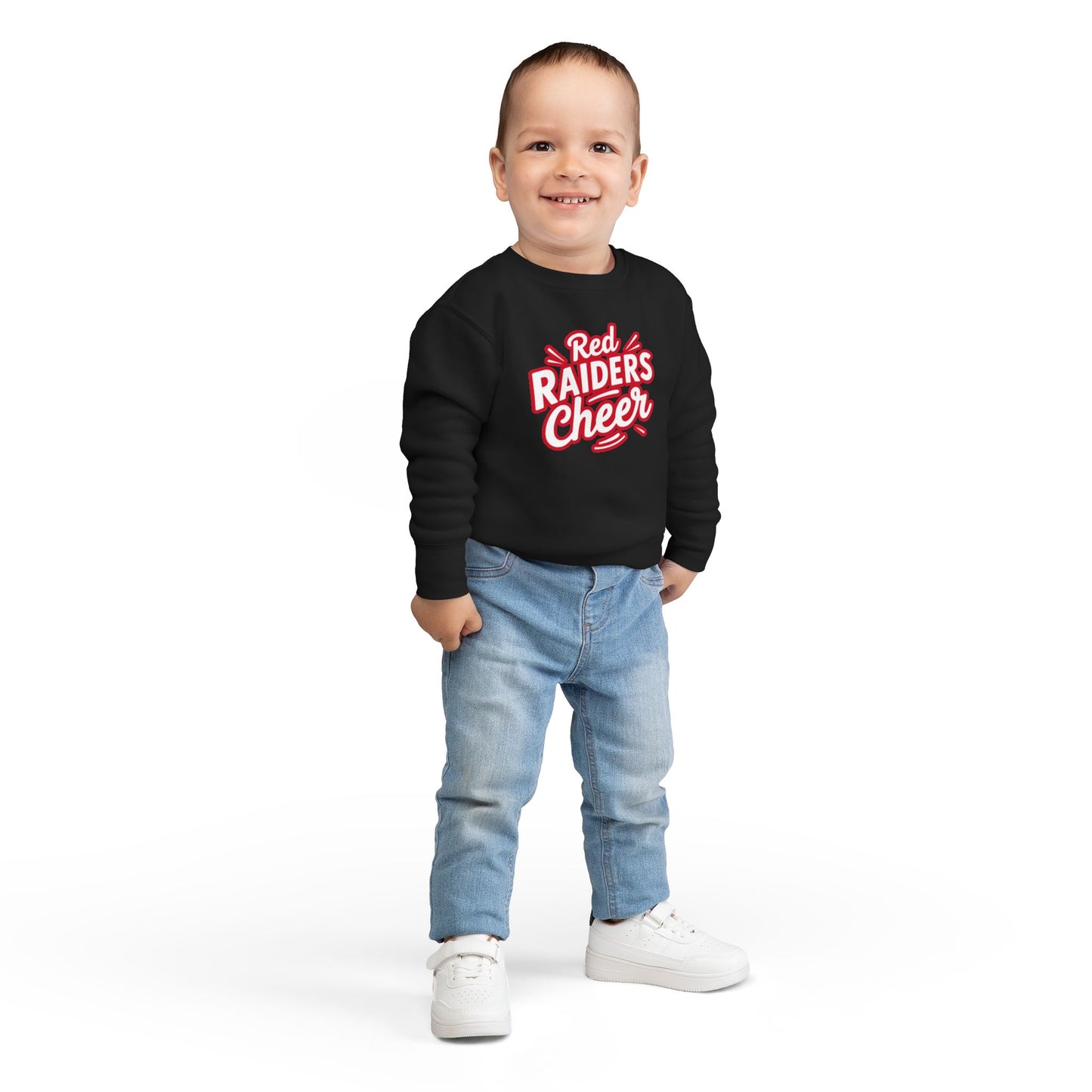 Toddler Crewneck Sweatshirt \ Marion County Red Raiders Cheer \ MCC1