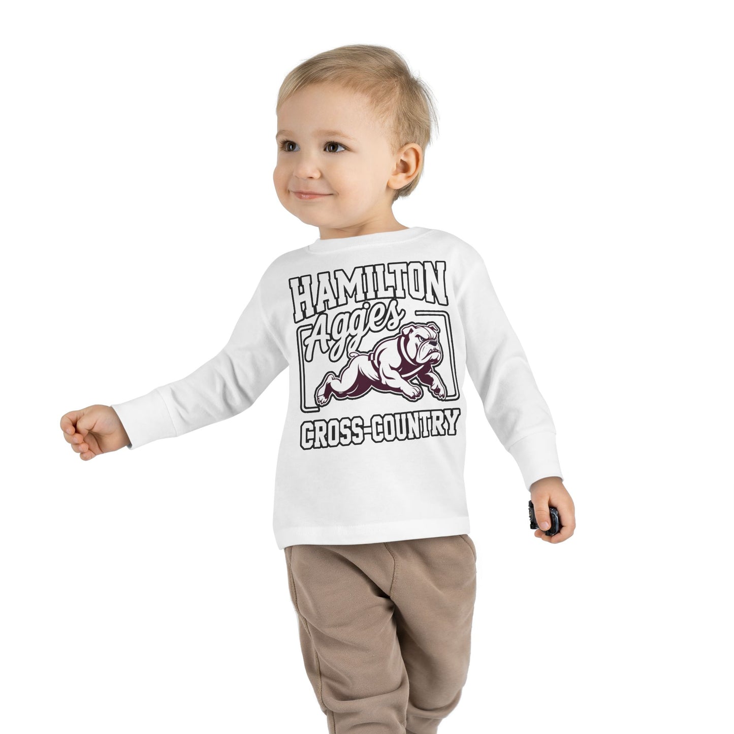 Toddler Long Sleeve Tee \ Hamilton Aggies Cross-Country \ HCC2