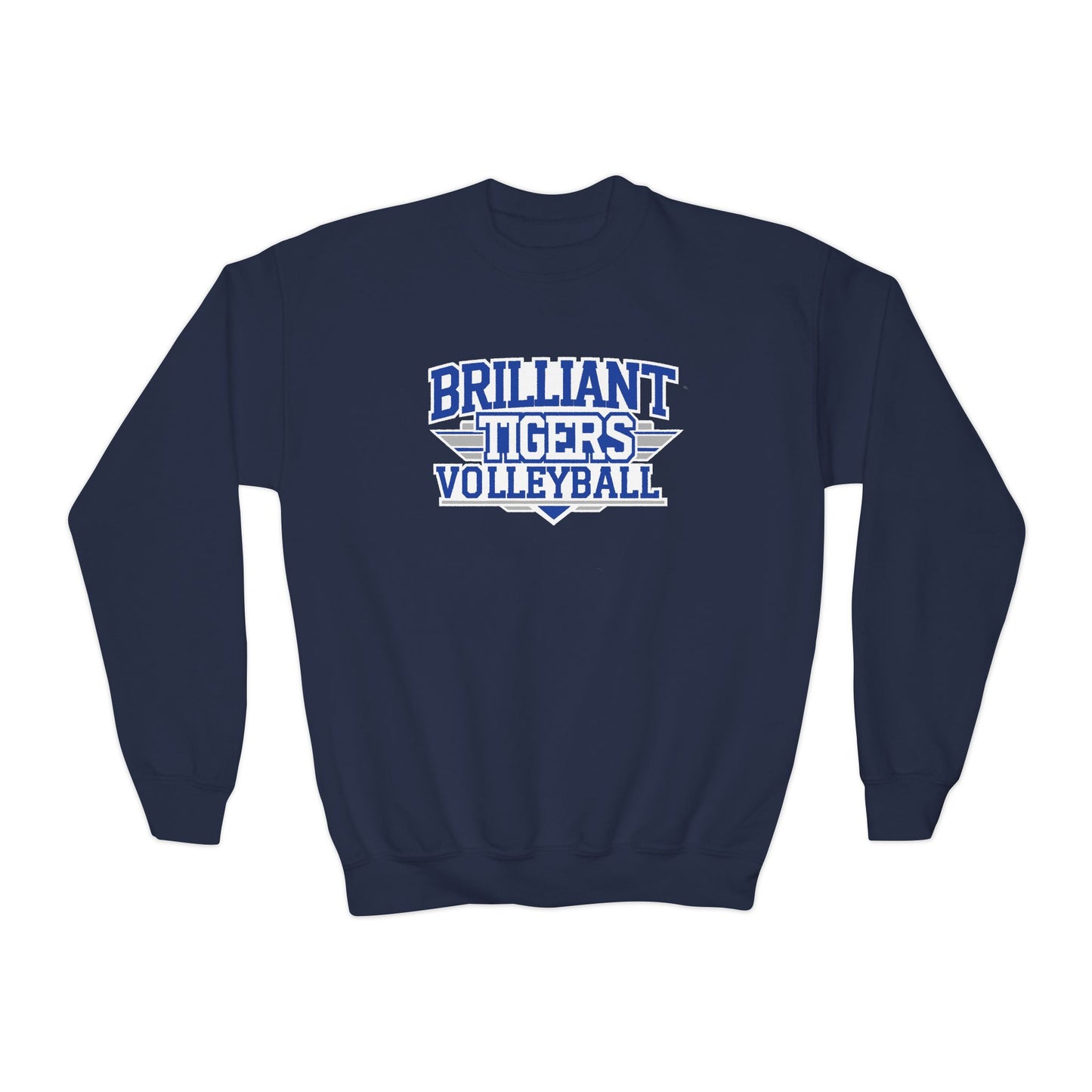 Youth Crewneck Sweatshirt \ Brilliant Tigers Volleyball \ BTV2