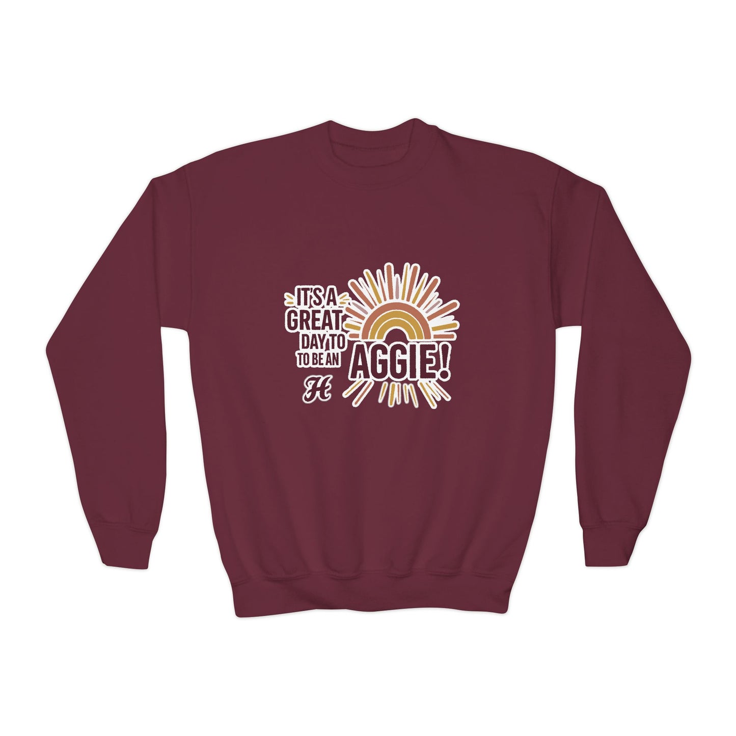 Youth Crewneck Sweatshirt \ It's a Great Day to be an Aggie! \ GDA1