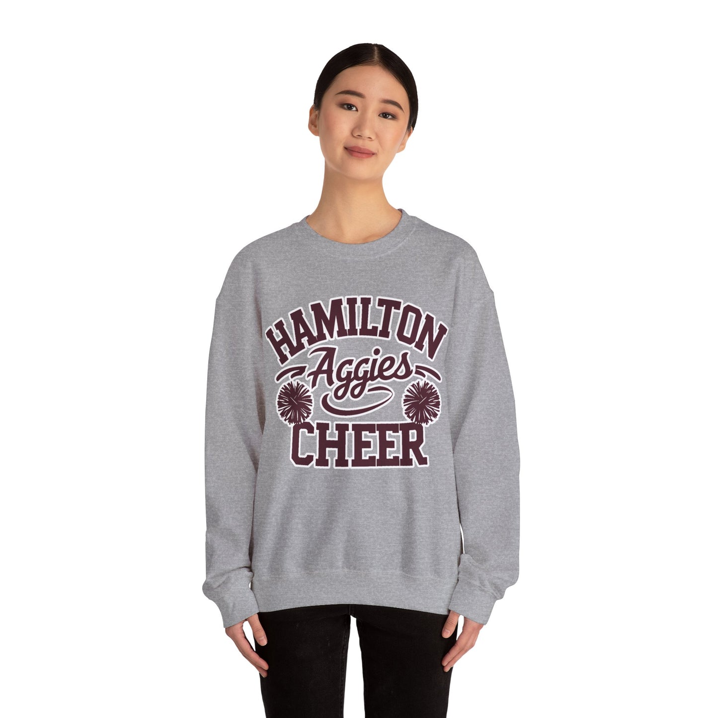 Adult Crewneck Sweatshirt \ Hamilton Aggies Cheer \ HAC2