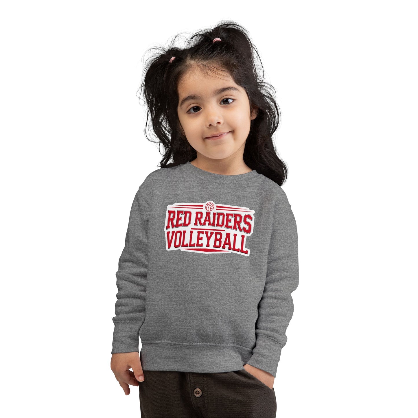 Toddler Crewneck Sweatshirt \ Marion County Red Raiders Volleyball \ MCV2