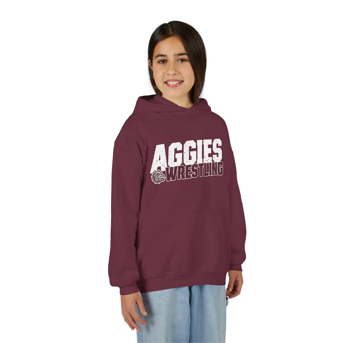 Youth Hoodie Sweatshirt \ Hamilton Aggies Wrestling \ HAW3