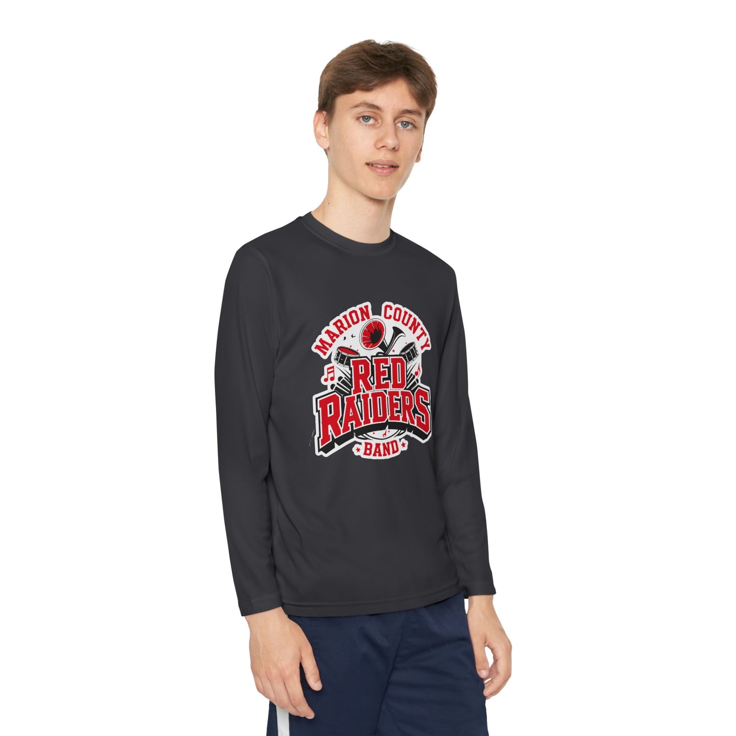 Youth Long Sleeve Shirt \ Marion County Red Raiders Band \ MCB2
