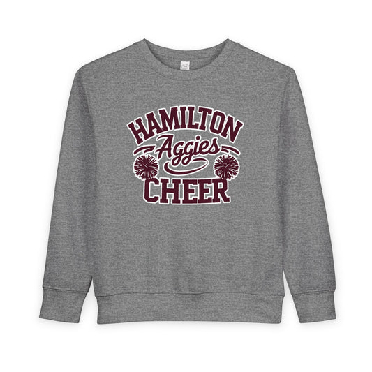Toddler Crewneck Sweatshirt \ Hamilton Aggies Cheer \ Style HAC2