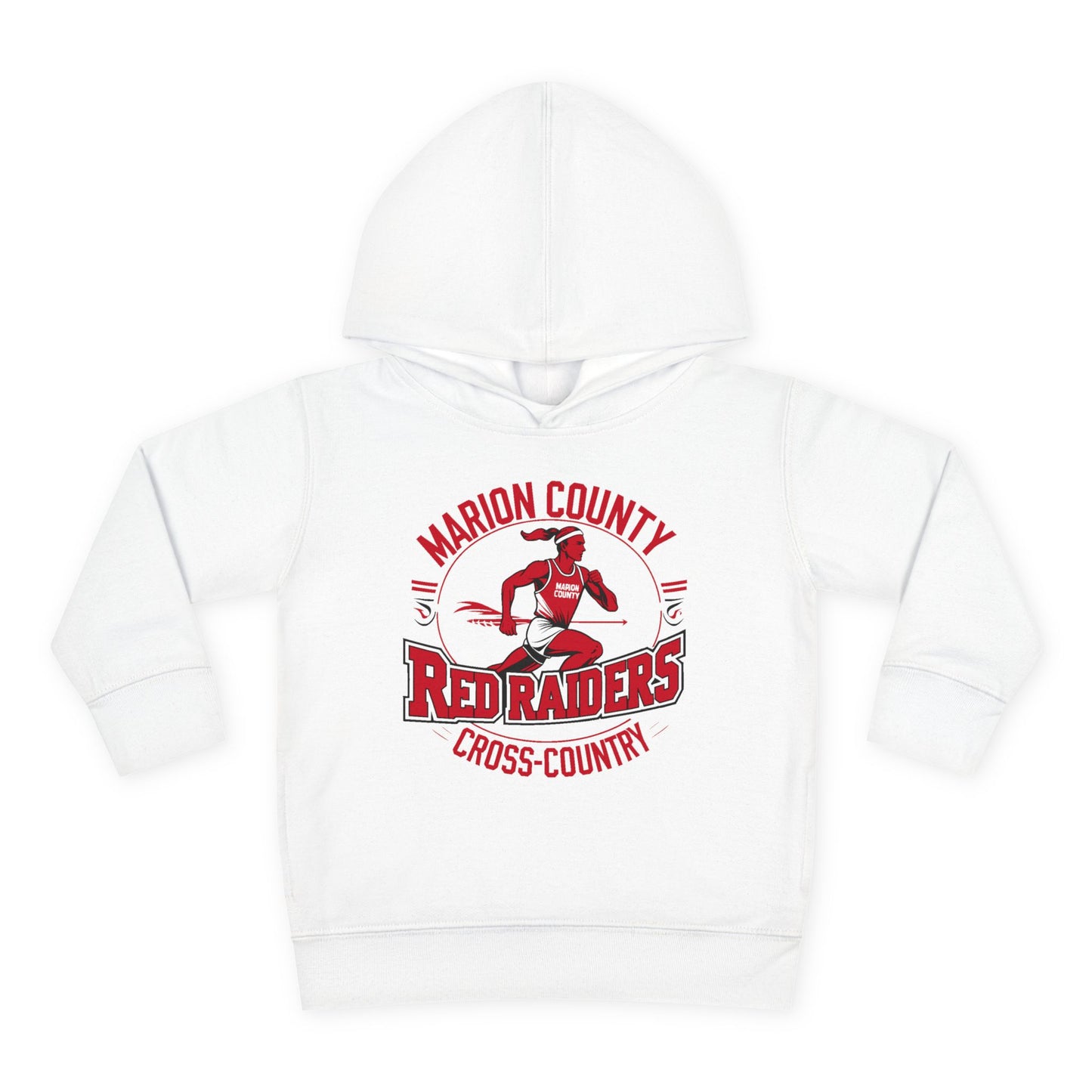 Toddler Hoodie Sweatshirt \ Marion County Red Raiders Cross-Country \ MCCC2