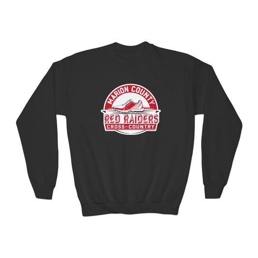 Youth Crewneck Sweatshirt \ Marion County Red Raiders Cross-Country \ MCCC1