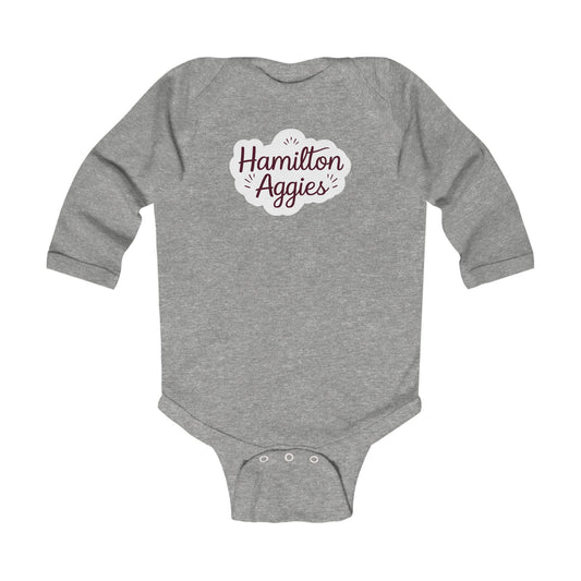 Long Sleeve Baby Bodysuit \ Hamilton Aggies \ HAG1