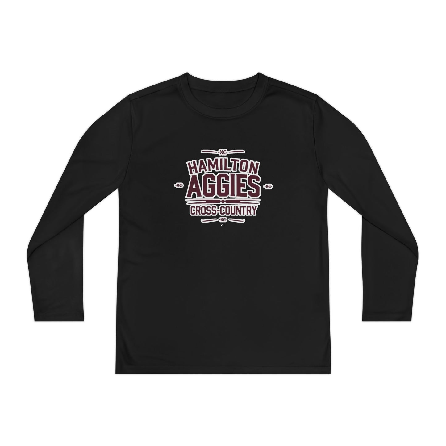 Youth Long Sleeve Tee \ Hamilton Aggies Cross-Country \ HCC1