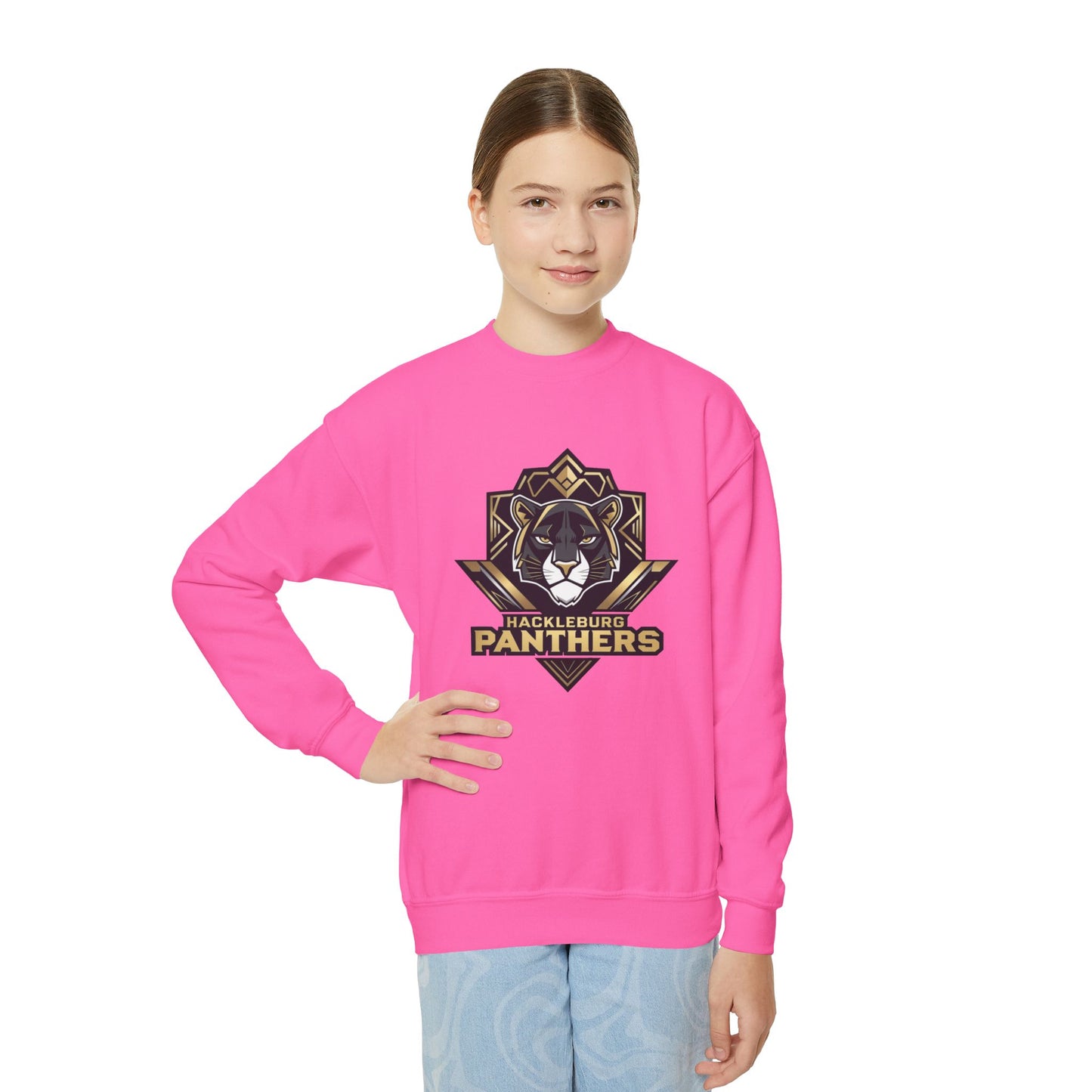 Youth Crewneck Sweatshirt \ Hackleburg Panthers \ HP1
