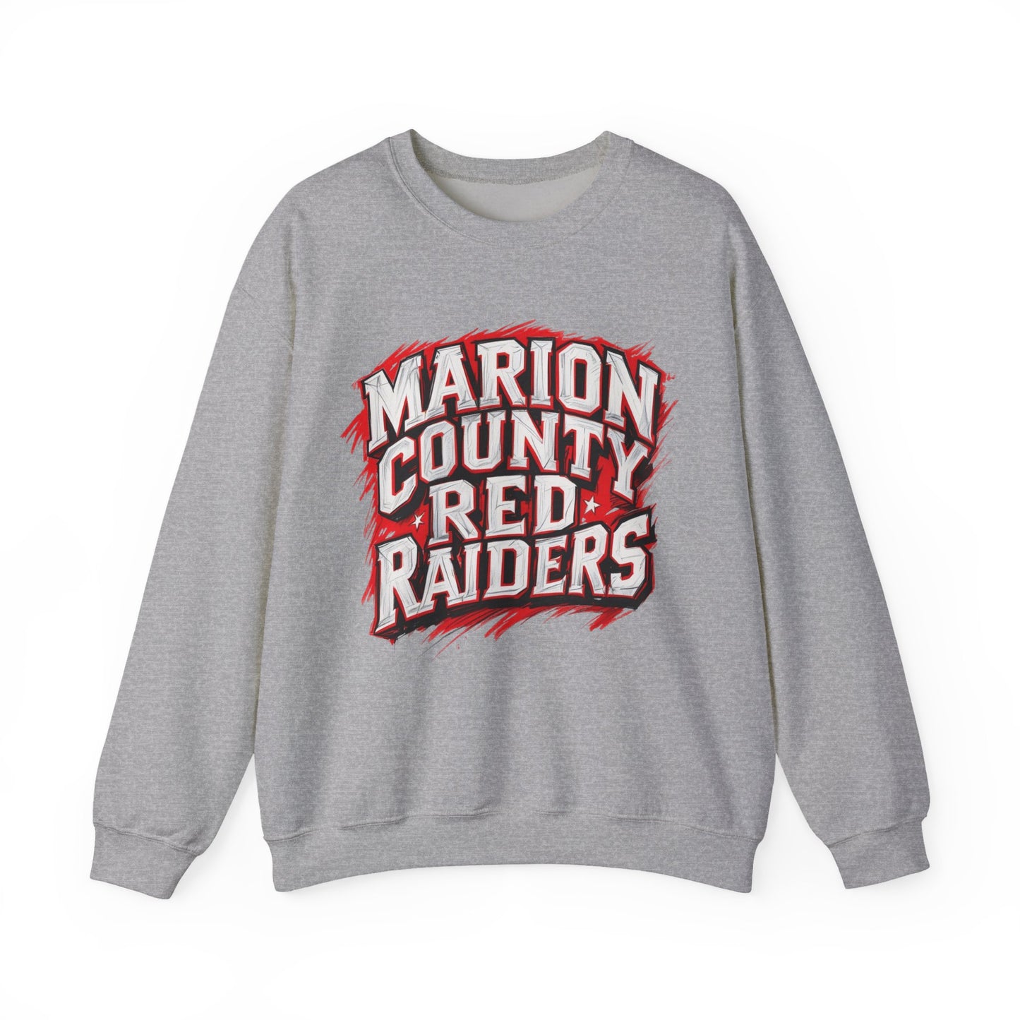 Adult Crewneck Sweatshirt \ Marion County Red Raiders \ MC1