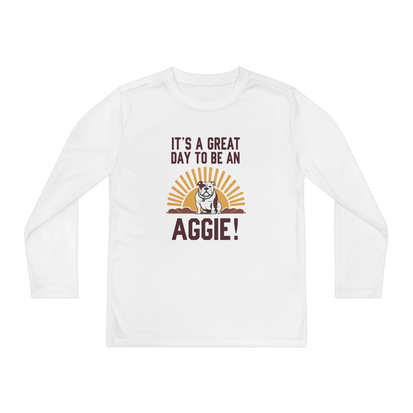Youth Long Sleeve Tee \ It's a Great Day to be an Aggie! \ GDA4