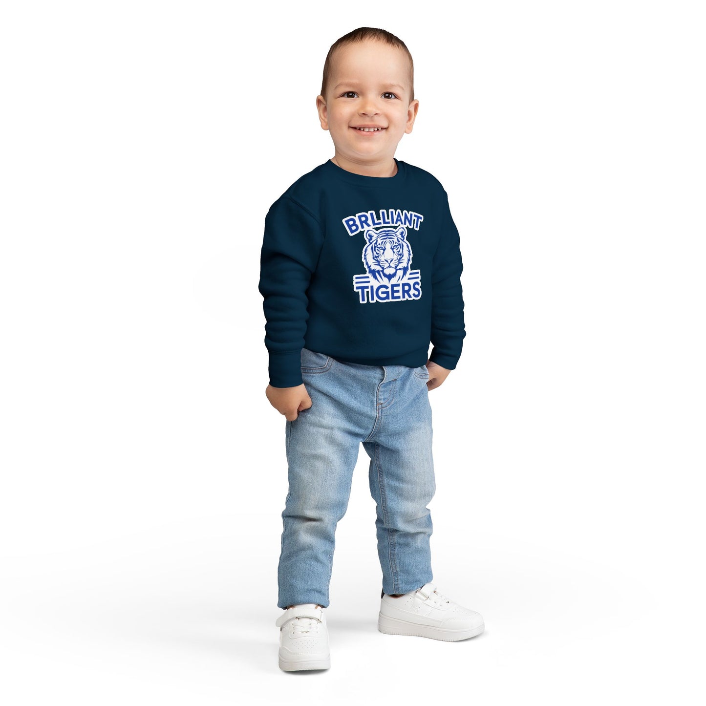 Toddler Crewneck Sweatshirt \ Brilliant Tigers \ BT1