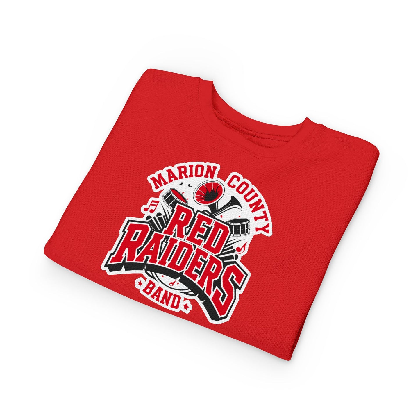 Toddler Crewneck Sweatshirt \ Marion County Red Raiders Band \ MCB2