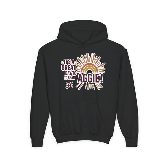 Youth Hoodie Sweatshirt \ It's a Great Day to be an Aggie! \ GDA1