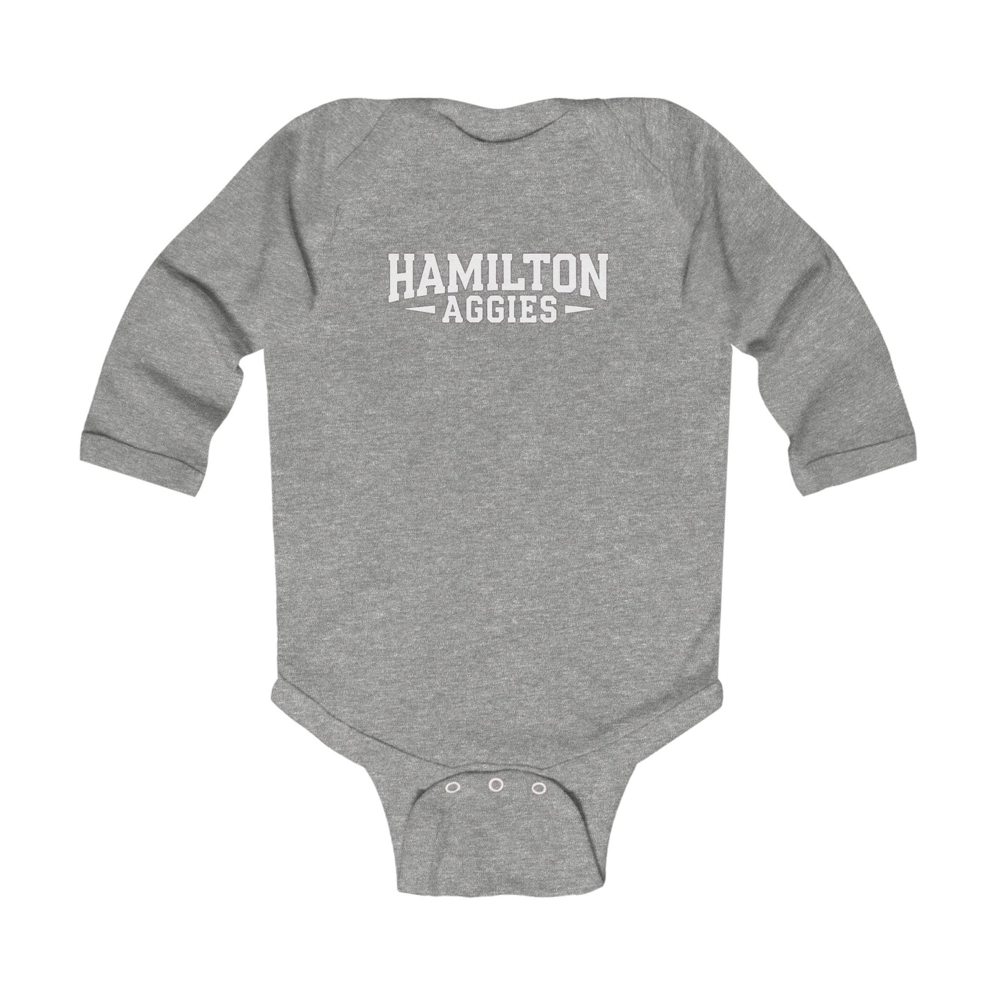 Long Sleeve Baby Bodysuit \ Hamilton Aggies \ HA3