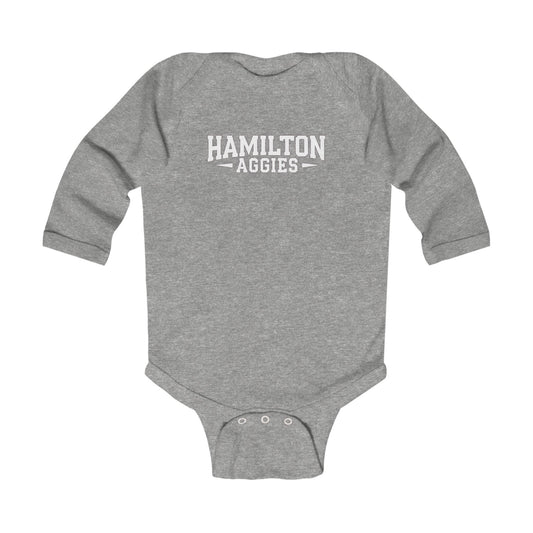 Long Sleeve Baby Bodysuit \ Hamilton Aggies \ HA3