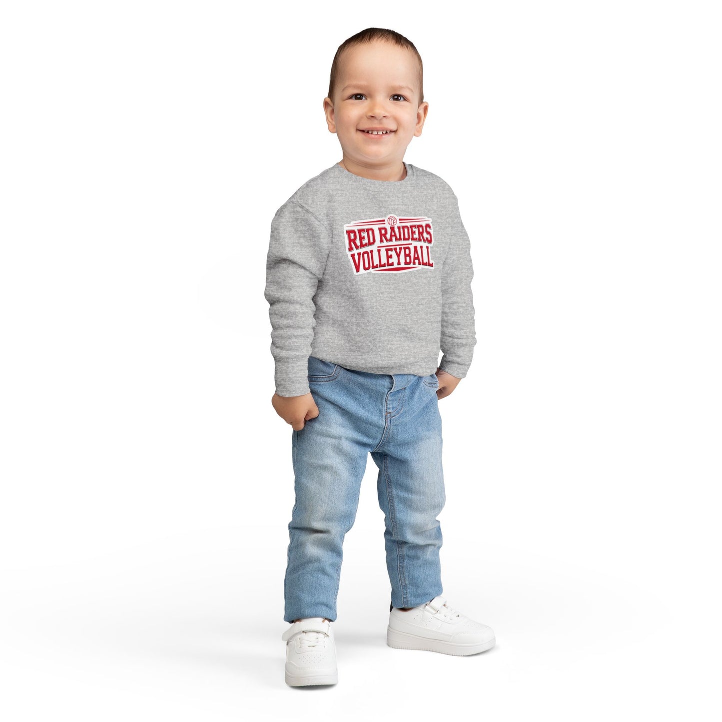 Toddler Crewneck Sweatshirt \ Marion County Red Raiders Volleyball \ MCV2