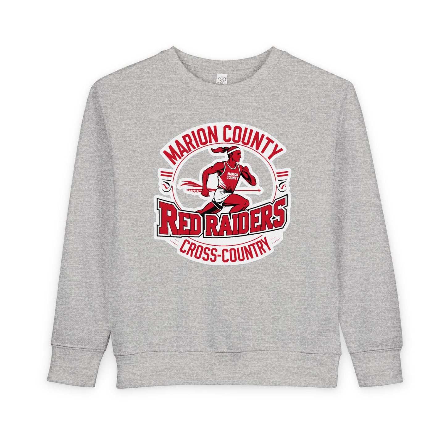 Toddler Crewneck Sweatshirt \ Marion County Red Raiders Cross-Country \ MCCC2