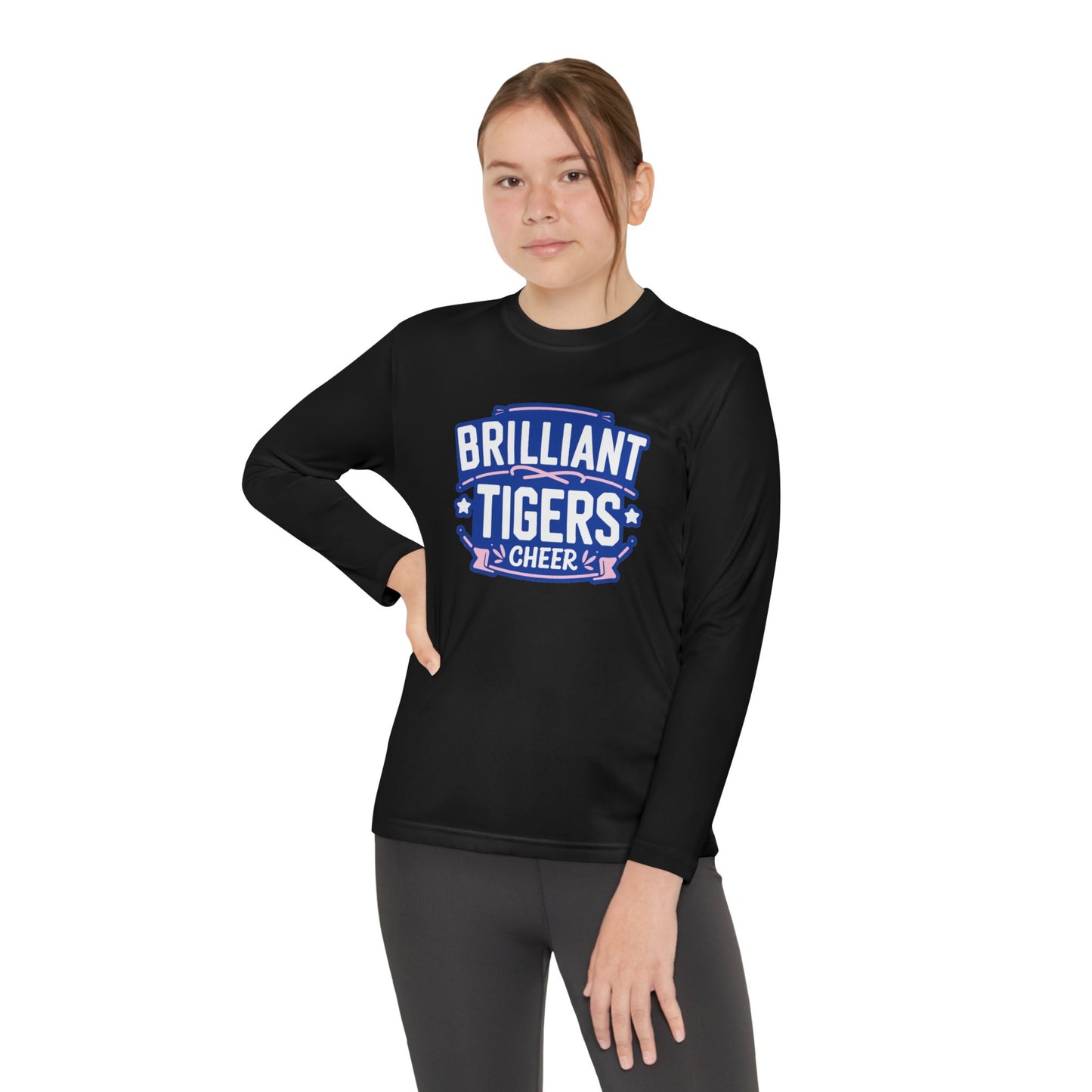 Youth Long Sleeve Tee \ Brilliant Tigers Cheer \ BTC2
