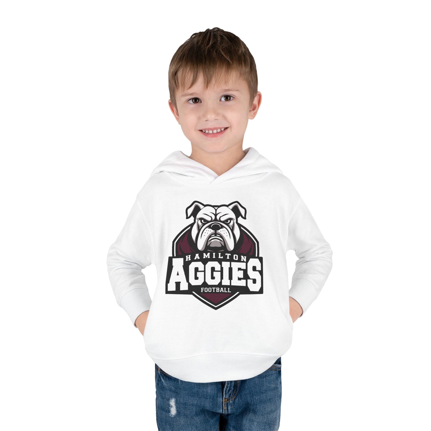Toddler Hoodie Sweatshirt \ Hamilton Aggies Football \ HAF2