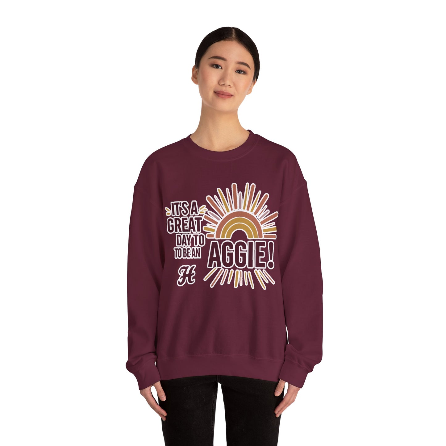 Adult Crewneck Sweatshirt \ It's a Great Day to be an Aggie! \ GDA1