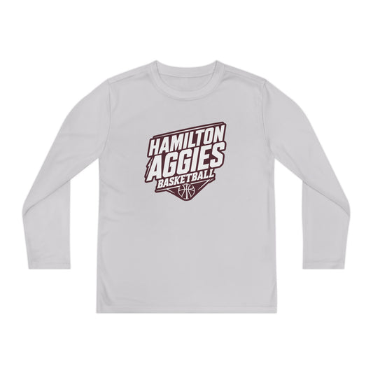 Youth Long Sleeve Tee \ Hamilton Aggies Basketball \ HABB2