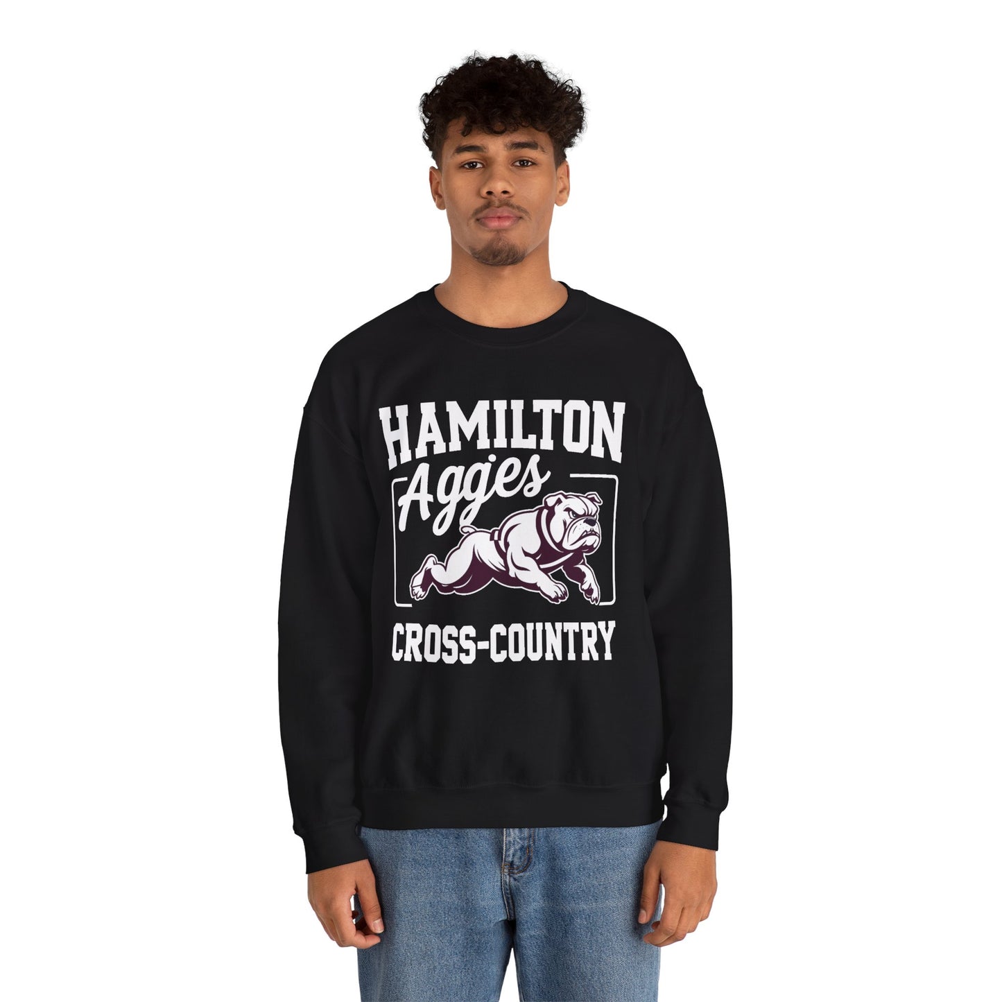 Adult Crewneck Sweatshirt \ Hamilton Aggies Cross-Country \ HCC2