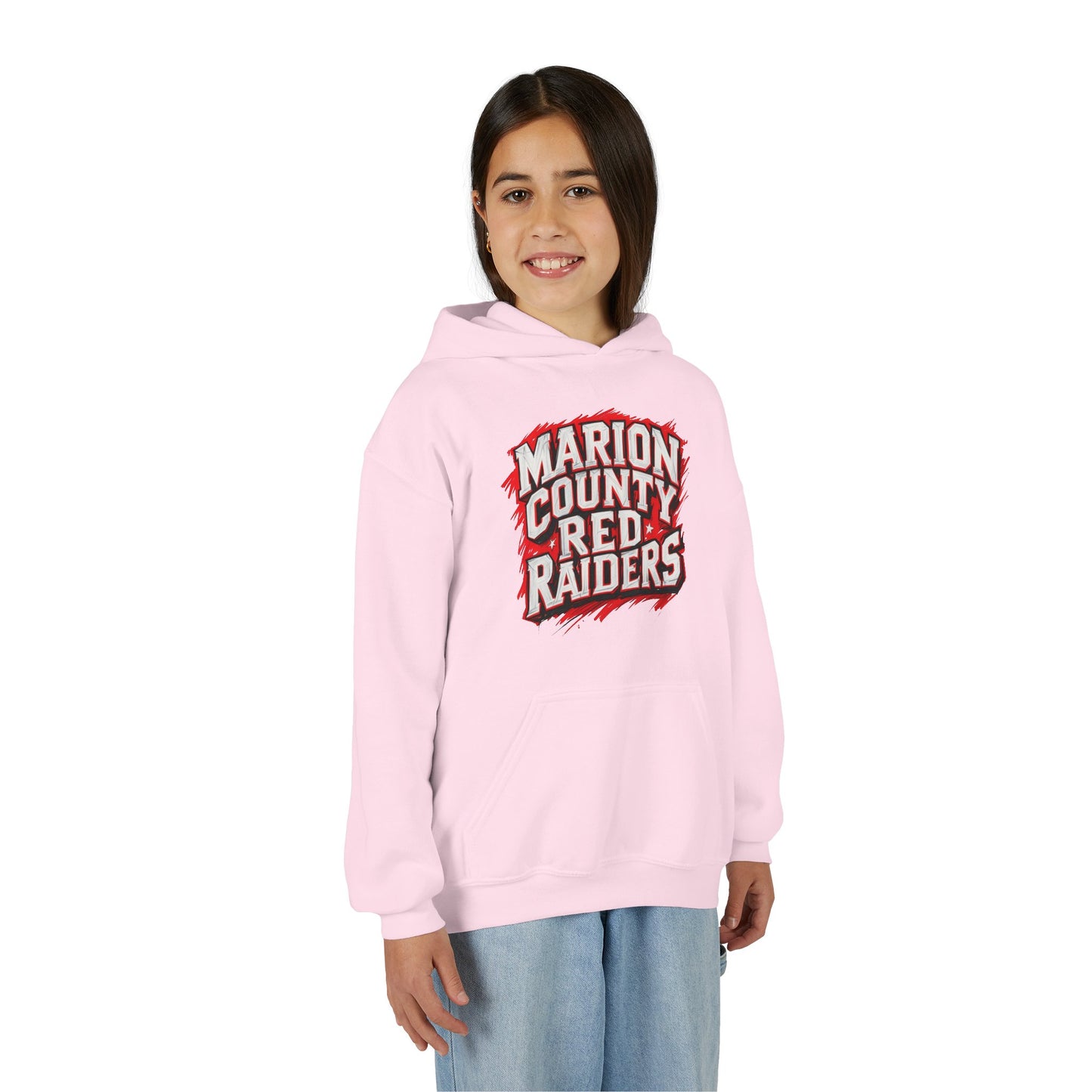 Youth Hoodie Sweatshirt \ Marion County Red Raiders \ MC1
