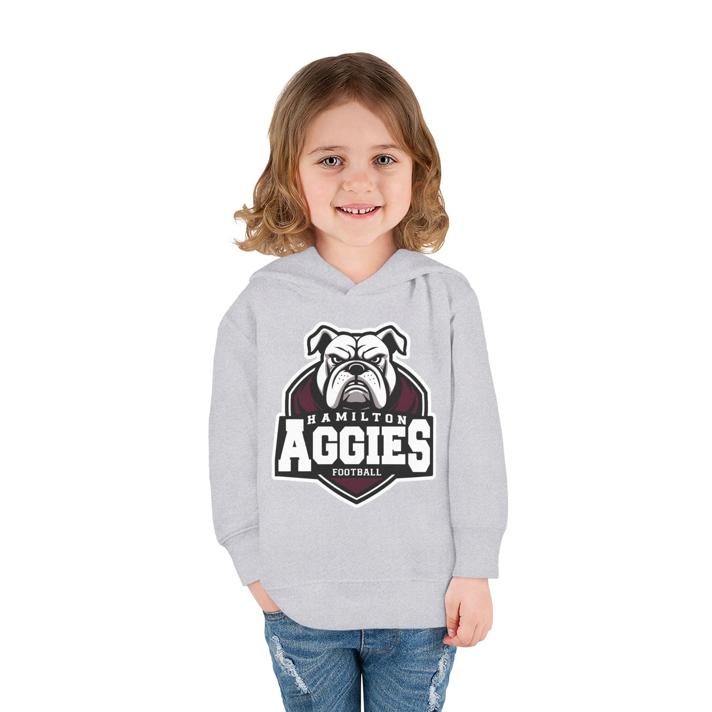 Toddler Hoodie Sweatshirt \ Hamilton Aggies Football \ HAF2