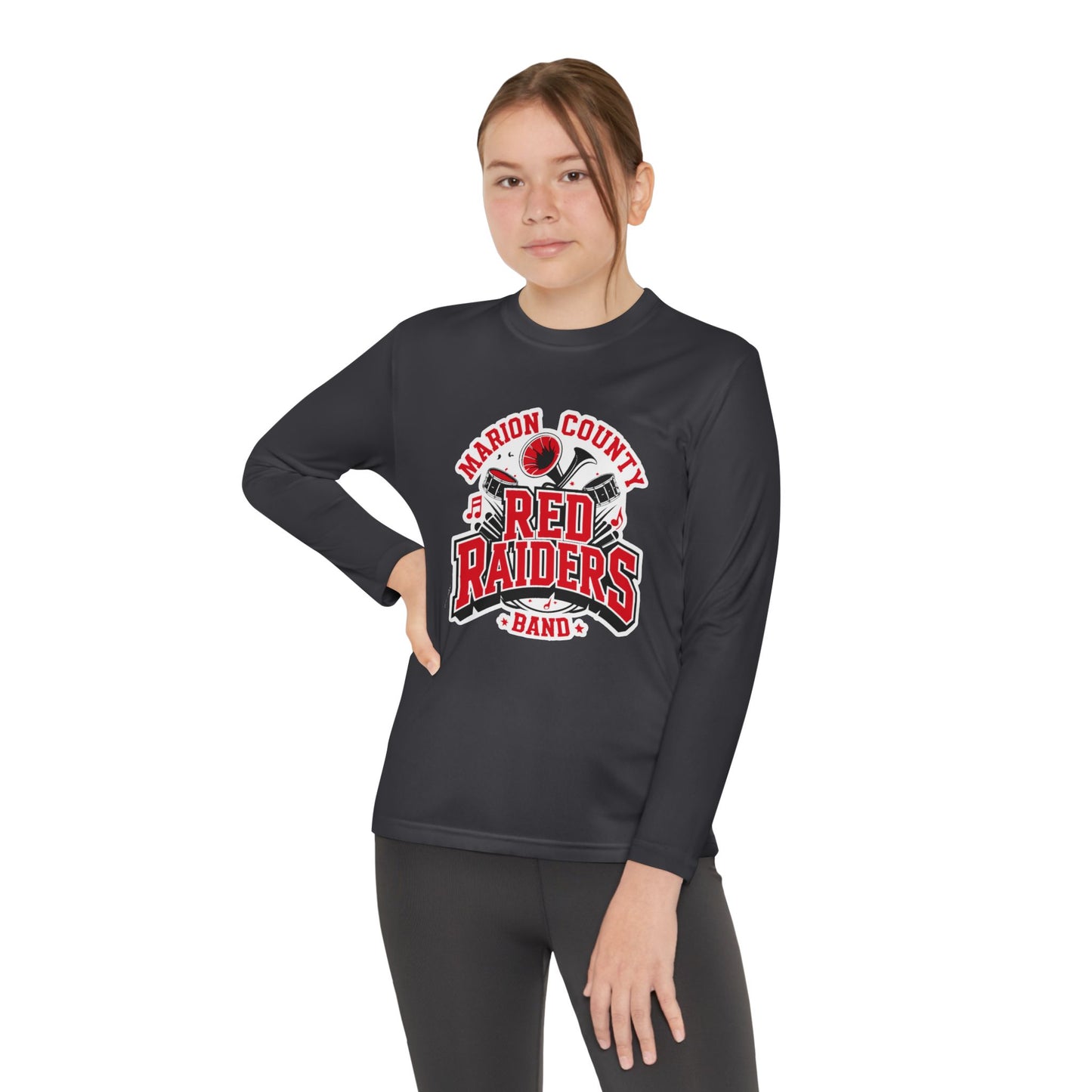 Youth Long Sleeve Shirt \ Marion County Red Raiders Band \ MCB2