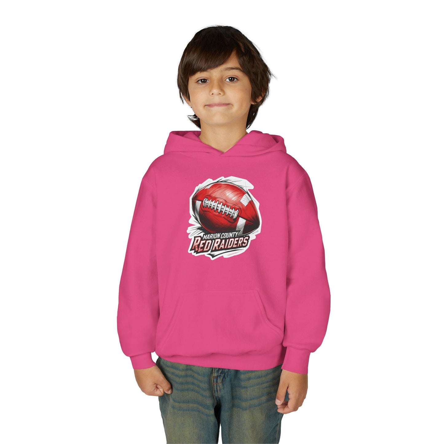 Youth Hoodie Sweatshirt \ Marion County Red Raiders Football \ MCF1