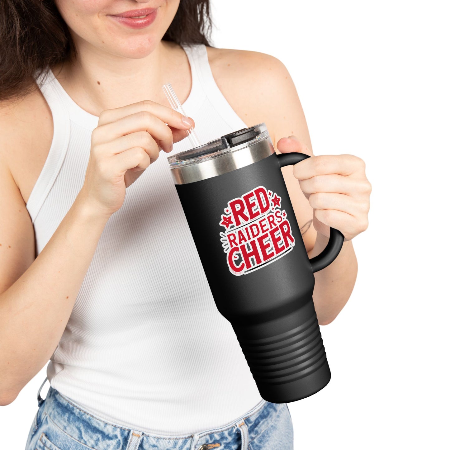 40oz Insulated Tumbler \ Marion County Red Raiders Cheer \ MCC2