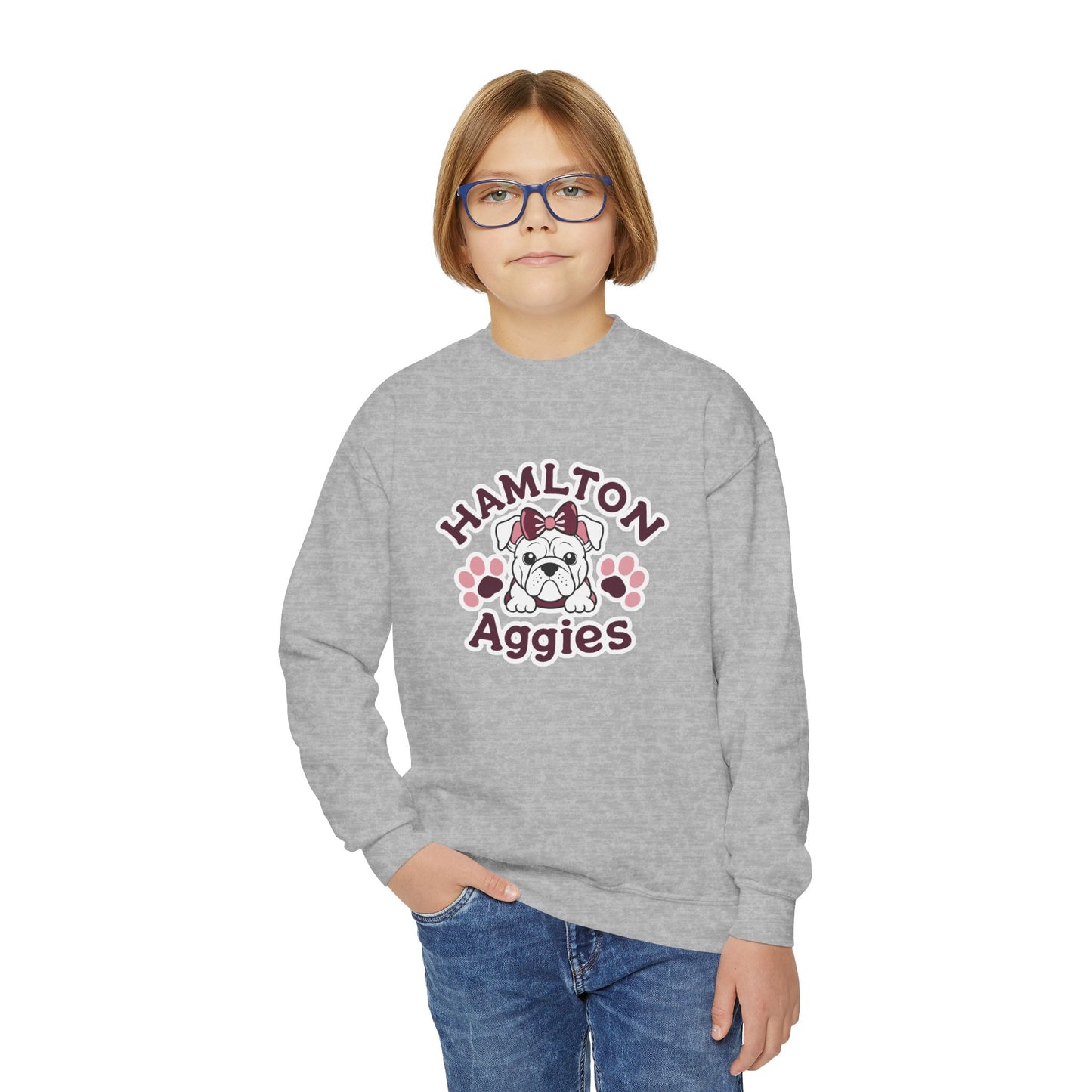 Youth Crewneck Sweatshirt \ Hamilton Aggies \ HAG3