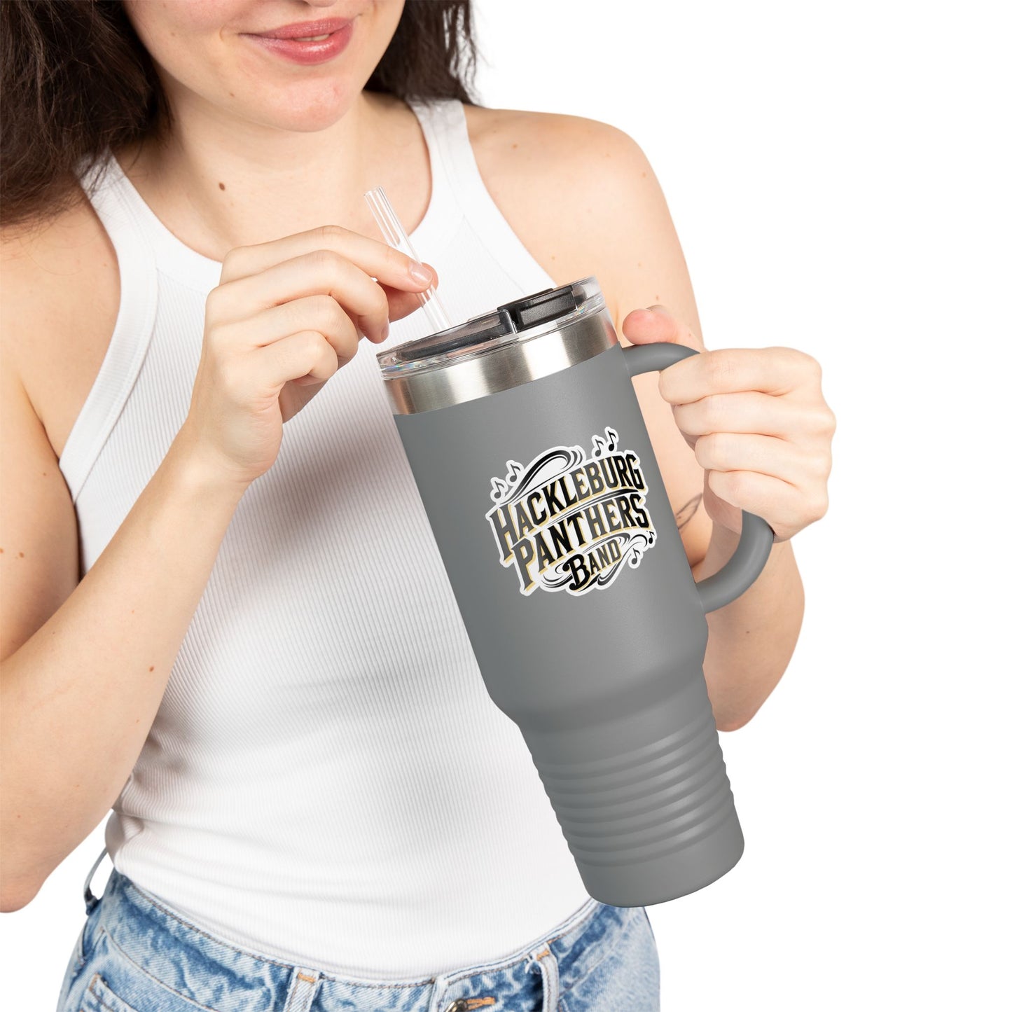 40oz Insulated Tumbler \ Hackleburg Panthers Band \ HPB1