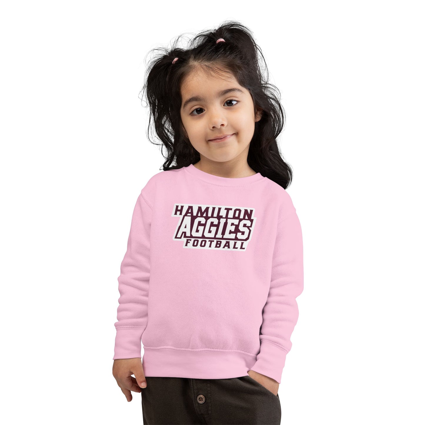 Toddler Crewneck Sweatshirt \ Hamilton Aggies Football \ HAF1