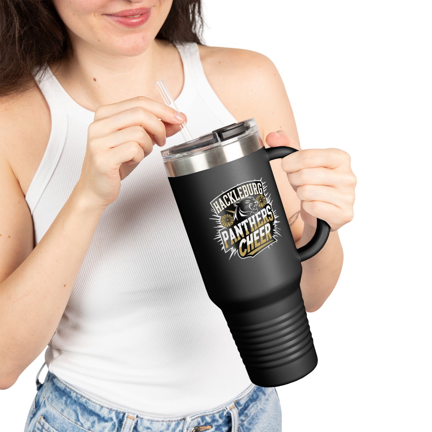 40oz Insulated Tumbler \ Hackleburg Panthers Cheer \ HPC1