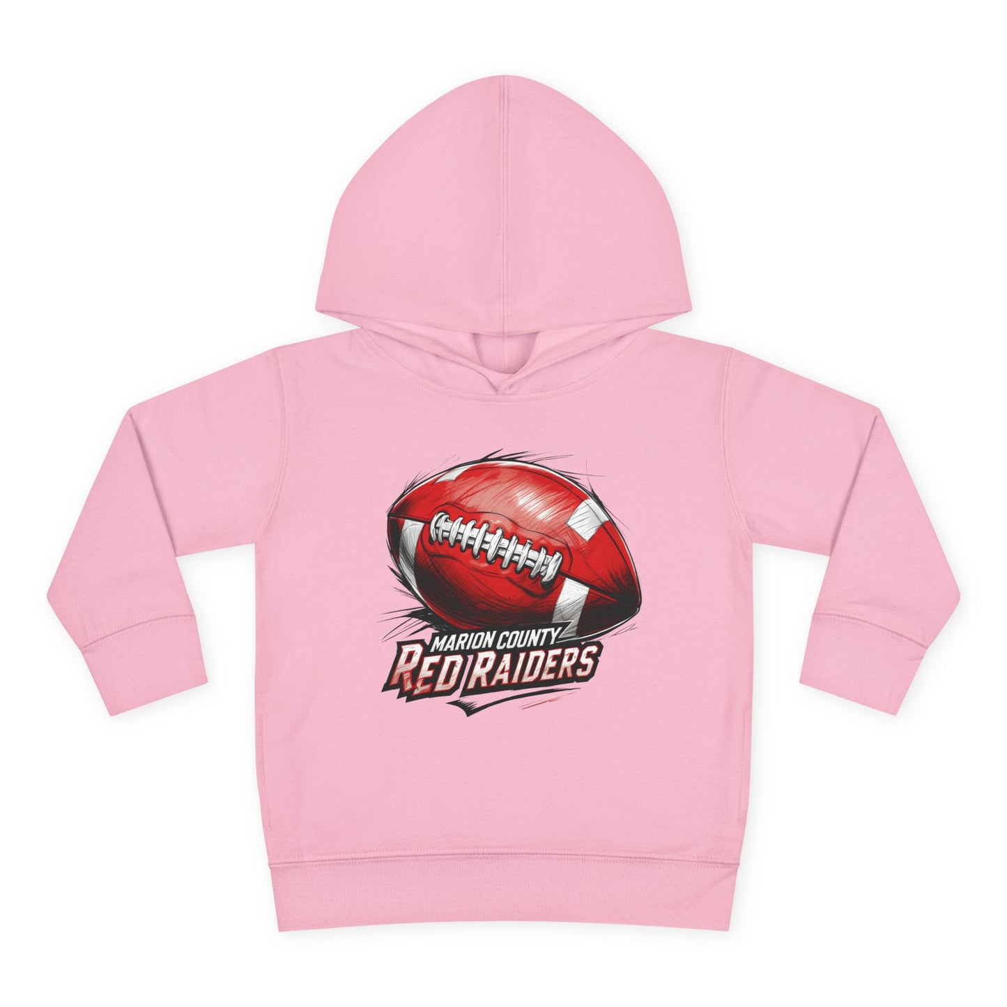 Toddler Hoodie Sweatshirt \ Marion County Red Raiders Football \ MCF1