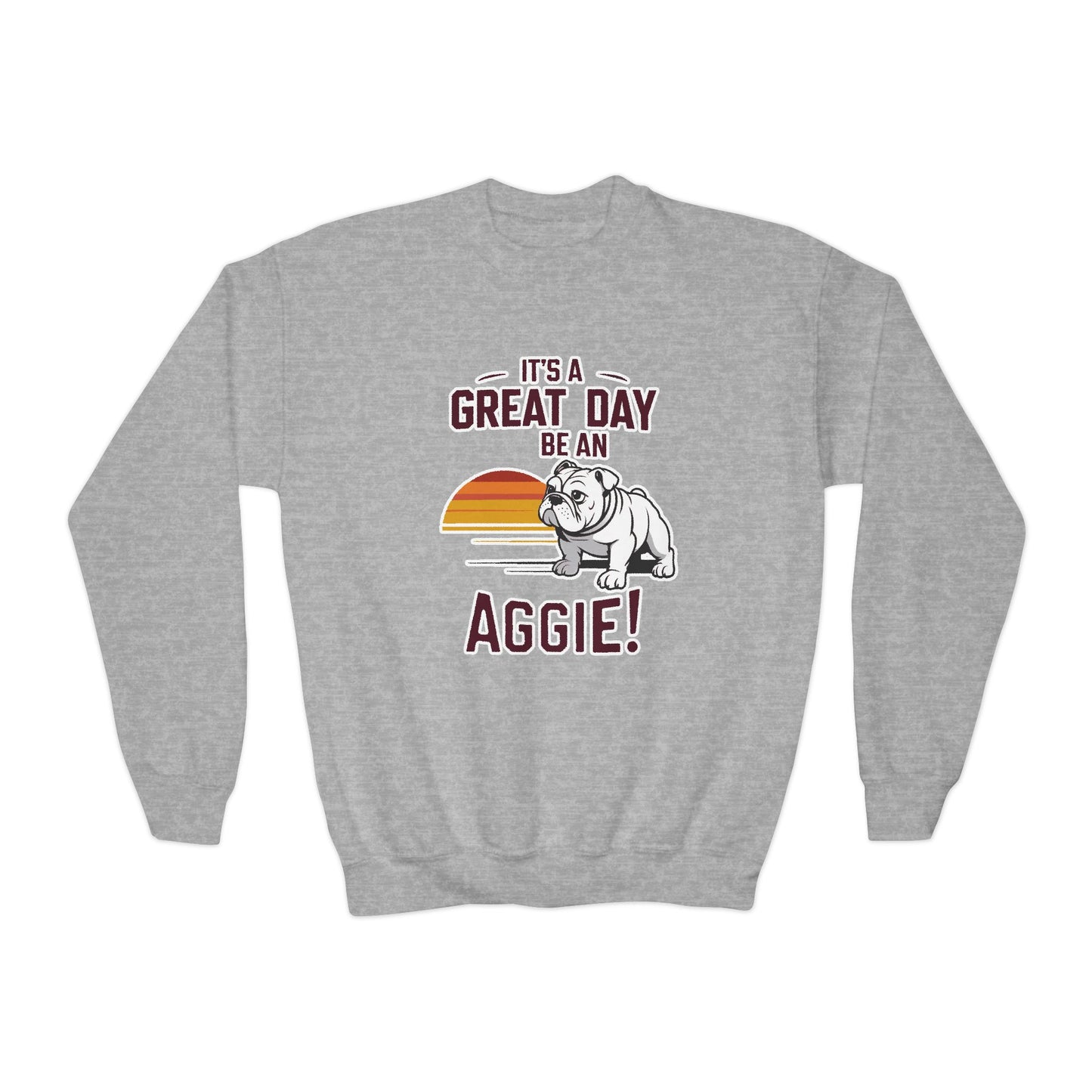 Youth Crewneck Sweatshirt \ It's a Great Day to be an Aggie! \ GDA3