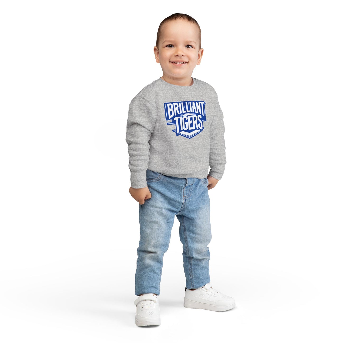 Toddler Crewneck Sweatshirt \ Brilliant Tigers \ BT2