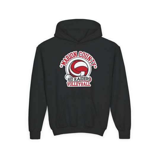 Youth Hoodie Sweatshirt \ Marion County Red Raiders Volleyball \ MCV1