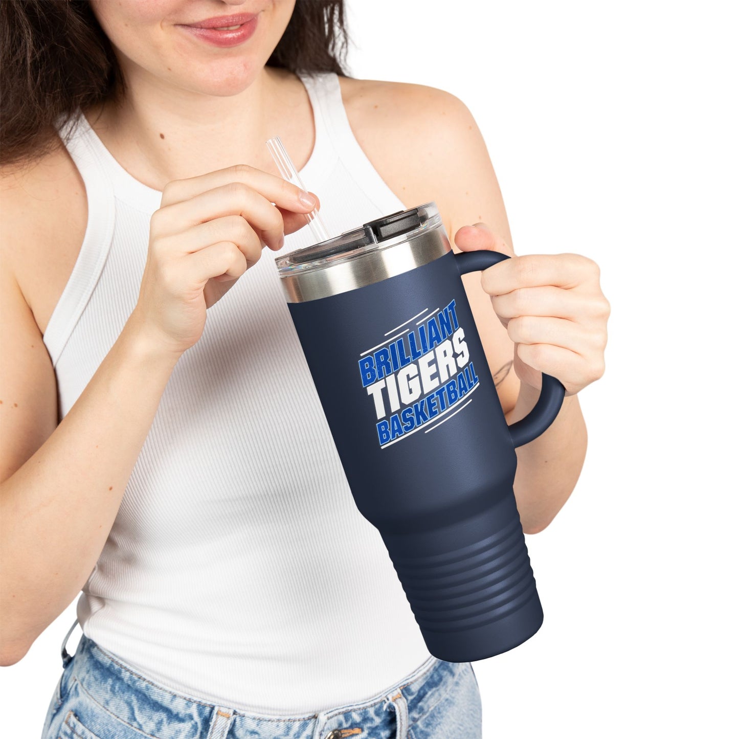 40oz Insulated Tumbler \ Brilliant Tigers Basketball \ BTBK2