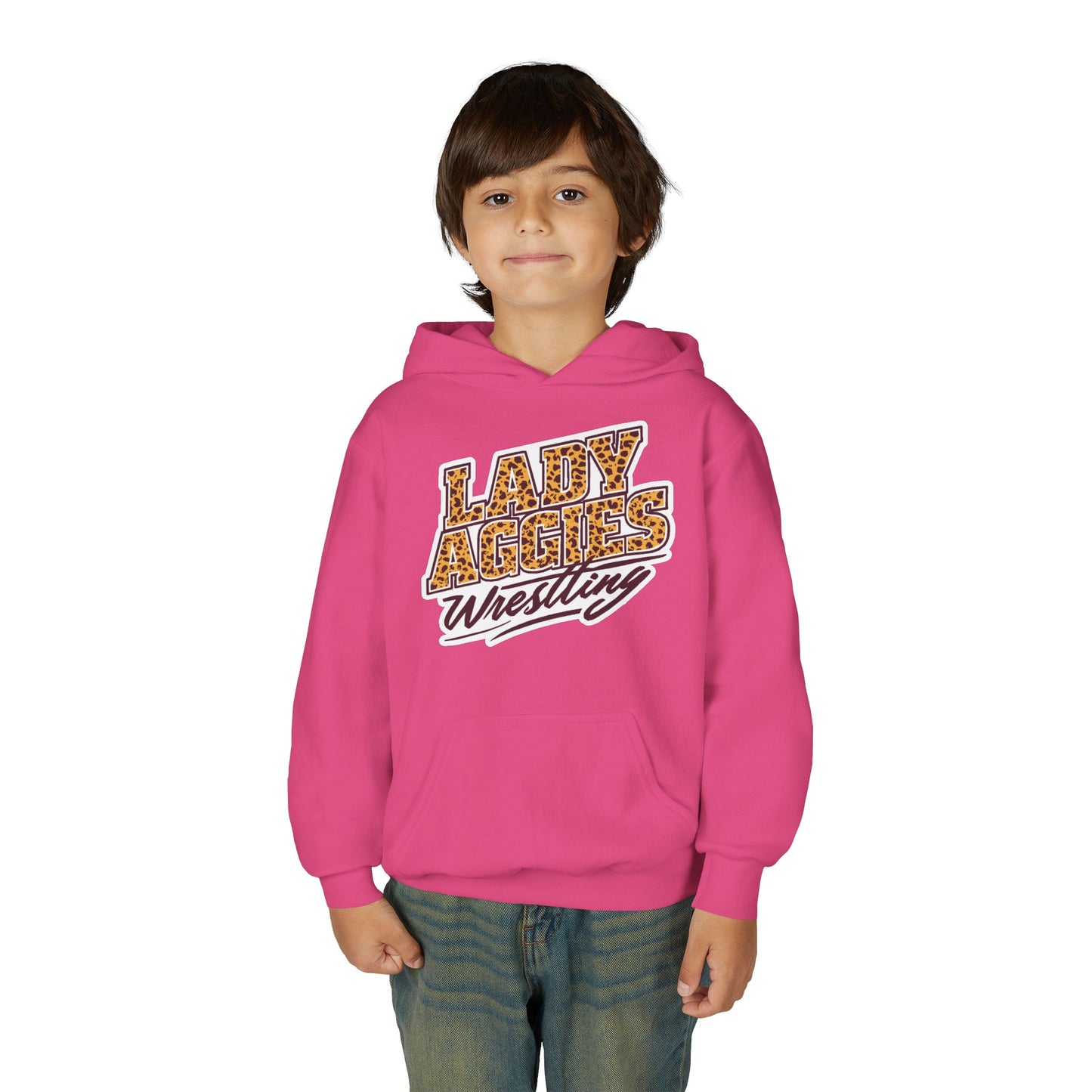 Youth Hoodie Sweatshirt \ Hamilton Aggies Wrestling \ HAWG3
