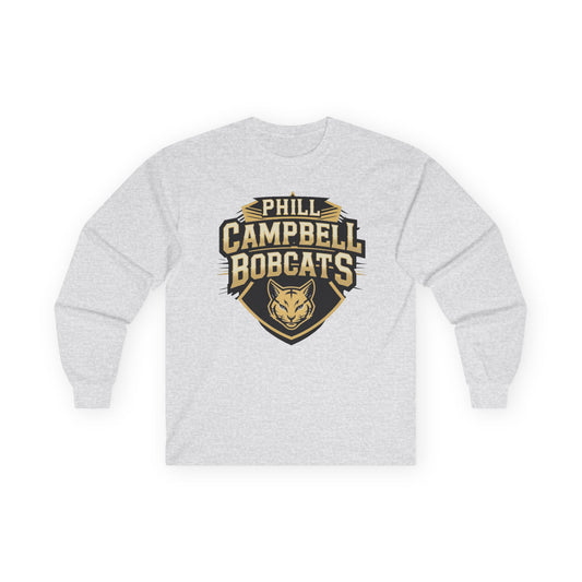 Adult Long Sleeve Tee \ Phill Campbell Bobcats \ PCB1